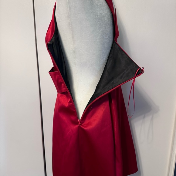 Red Satin Dress - Picture 4 of 8